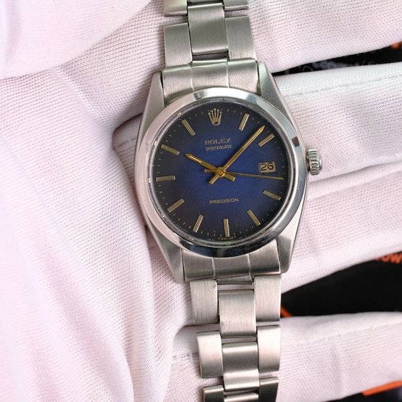 Authenticity Guarantee Rolex Vintage Watch Oysterdate Precision Black Index Dial - Picture 5 of 10
